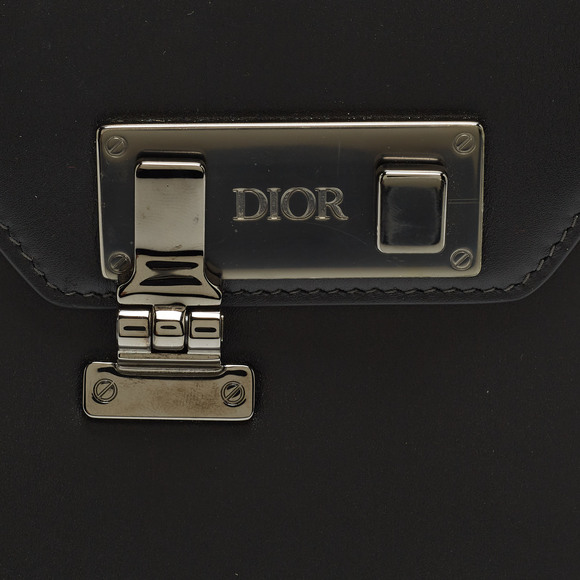 DIOR Black Leather Vertical Pouch Bag - Picture 5 of 8